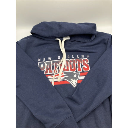 New England Patriots Hoodie Women’s Medium 7/9 Blue NFL Pullover Sweatshirt NWT - Long Island Liquidation