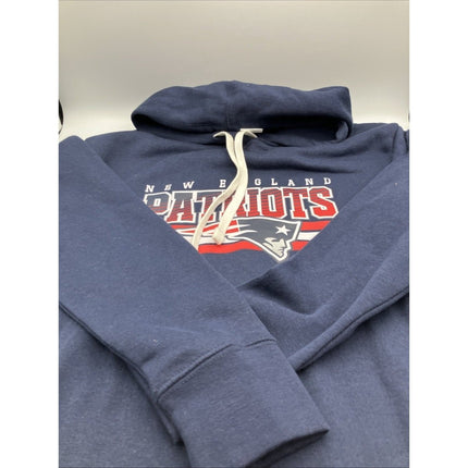 New England Patriots Hoodie Women’s Medium 7/9 Blue NFL Pullover Sweatshirt NWT - Long Island Liquidation