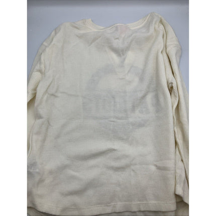 New England Patriots NFL Long Sleeve Cream Thermal T-Shirt - Girls' XL 15 - 17 NWT - Long Island Liquidation