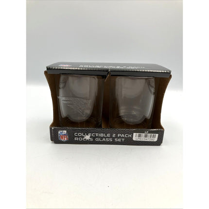 New NFL New England Patriots Laser Etched Rocks Glass Set - 2pc - Long Island Liquidation
