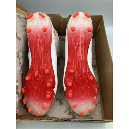 New Under Armour Cleats Men’s Size 11.5 LAX Lacrosse Command MC Mid White / Red - Long Island Liquidation
