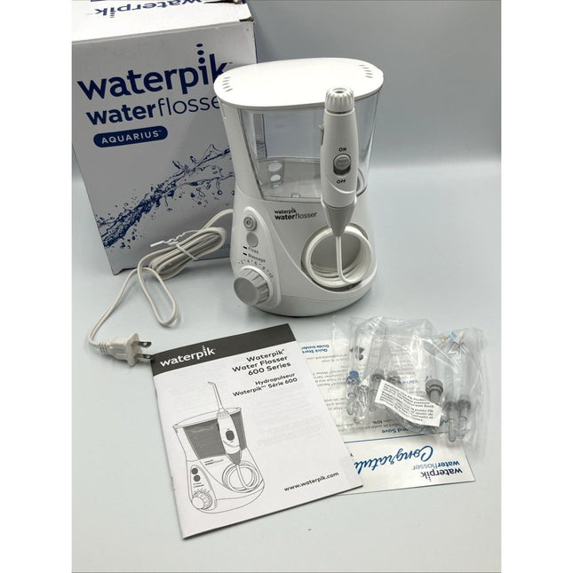 NEW Waterpik Aquarius Water Flosser WP - 660C - 7 Tips White for Teeth Cleaning - Long Island Liquidation