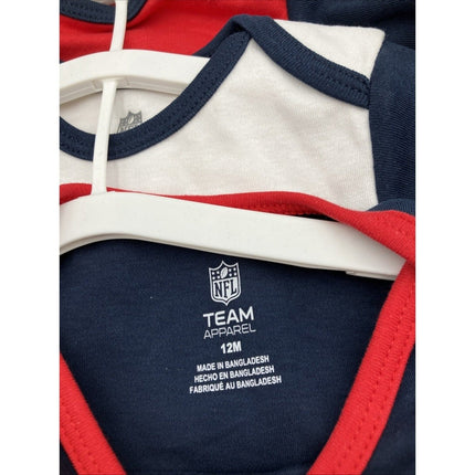 NFL Baby 12 Month New England Patriots One Piece Sleeper Outfit 3 Piece Set NEW - Long Island Liquidation