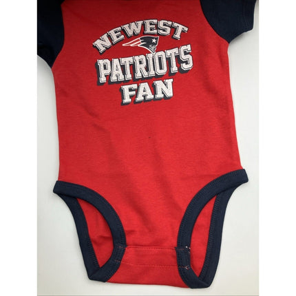 NFL Baby 12 Month New England Patriots One Piece Sleeper Outfit 3 Piece Set NEW - Long Island Liquidation