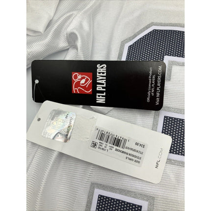 NFL New England Patriots 38 Rhamondre Stevenson Girls L White Glitter Jersey - Long Island Liquidation