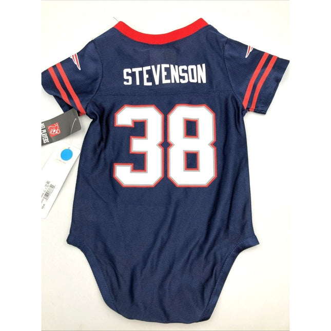 NFL NEW England Patriots Baby One Piece Jersey 18 Months 38 Stevenson - Long Island Liquidation