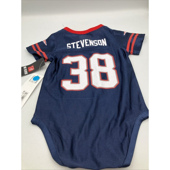 NFL NEW England Patriots Baby One Piece Jersey 18 Months 38 Stevenson - Long Island Liquidation
