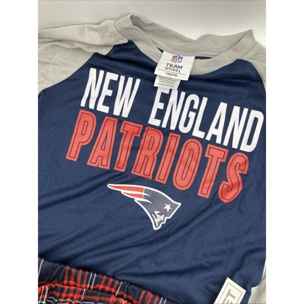 NFL New England Patriots Boys 2 Piece Long Sleeve Shirt Pants Sleep Set, XS 4/5 - Long Island Liquidation