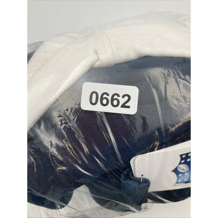 NFL New England Patriots Girls Dip - Dyed Crop Hooded Sweatshirt Blue/White, L - Long Island Liquidation