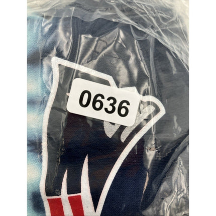 NFL New England Patriots Girls Dip - Dyed Crop Hooded Sweatshirt Blue/White, S - Long Island Liquidation