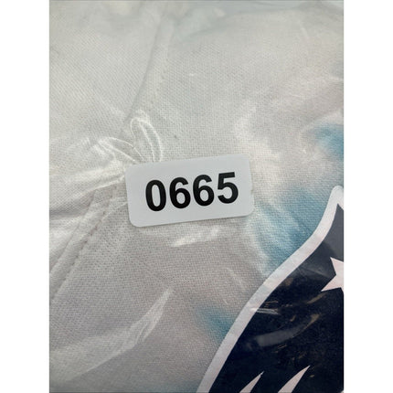 NFL New England Patriots Girls Dip - Dyed Crop Hooded Sweatshirt Blue/White, S - Long Island Liquidation