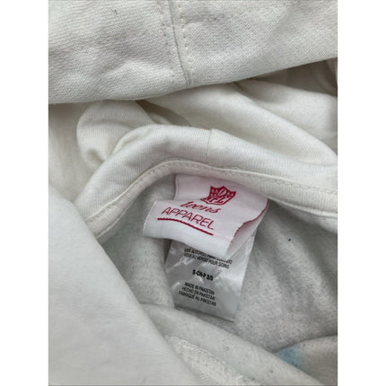 NFL New England Patriots Girls Dip - Dyed Crop Hooded Sweatshirt Blue/White, S - Long Island Liquidation