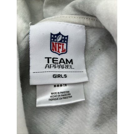 NFL New England Patriots Girls Gray Tie - Dye Crop Hooded Sweatshirt, Medium (7/8) - Long Island Liquidation