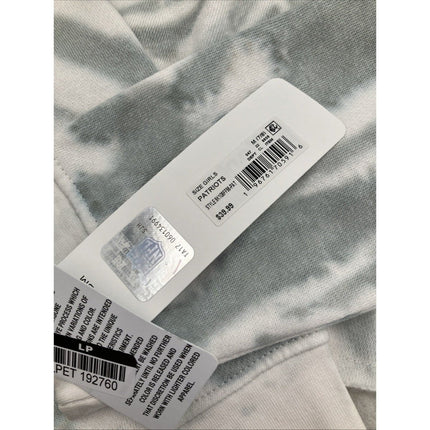 NFL New England Patriots Girls Gray Tie - Dye Crop Hooded Sweatshirt, Medium (7/8) - Long Island Liquidation