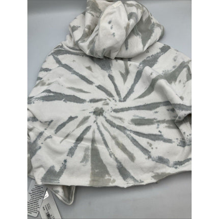 NFL New England Patriots Girls Gray Tie - Dye Crop Hooded Sweatshirt, Medium (7/8) - Long Island Liquidation