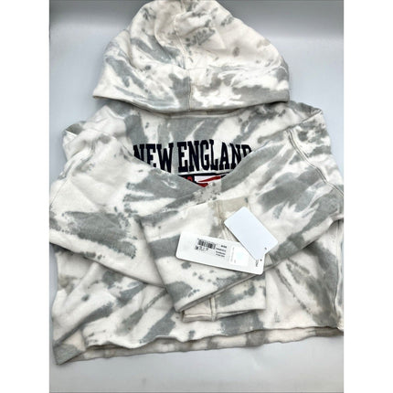 NFL New England Patriots Girls Tie - Dye Crop Hooded Sweatshirt Hoodie L 10/12 NEW - Long Island Liquidation