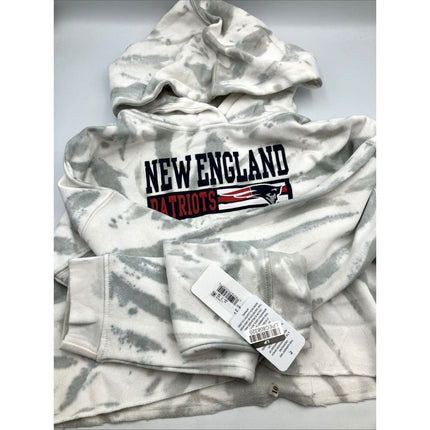 NFL New England Patriots Girls Tie - Dye Crop Hooded Sweatshirt Hoodie L 10/12 NEW - Long Island Liquidation