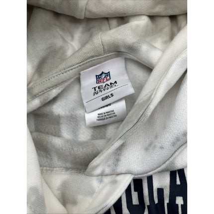 NFL New England Patriots Girls Tie - Dye Crop Hooded Sweatshirt Hoodie L 10/12 NEW - Long Island Liquidation