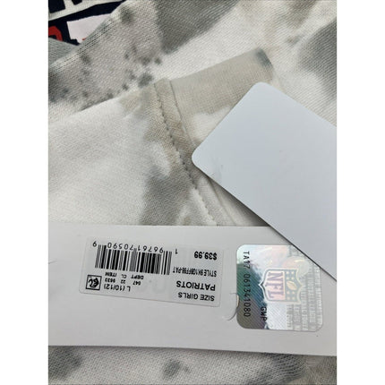 NFL New England Patriots Girls Tie - Dye Crop Hooded Sweatshirt Hoodie L 10/12 NEW - Long Island Liquidation