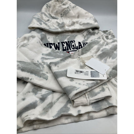 NFL New England Patriots Girls Tie - Dye Crop Hooded Sweatshirt Hoodie L 10/12 NEW - Long Island Liquidation
