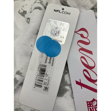 NFL New England Patriots Teen Girls Gray Tie - Dye Crop T-shirt, Large (11/13) - Long Island Liquidation