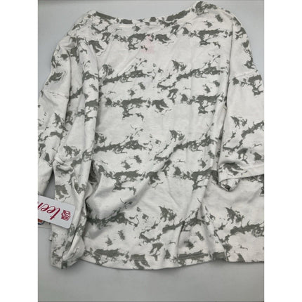 NFL New England Patriots Teen Girls Gray Tie - Dye Crop T-shirt, Large (11/13) - Long Island Liquidation