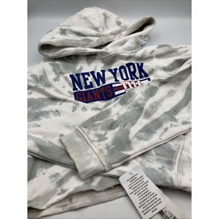 NFL New York Giants Girls Tie - Dye Crop Hooded Sweatshirt Hoodie Large 10/12 NEW - Long Island Liquidation