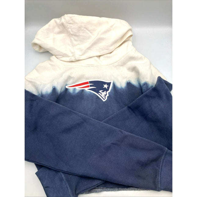 NFL TEENS New England Patriots Crop Hoodie Hooded Sweatshirt Junior XL 14/16 NEW - Long Island Liquidation