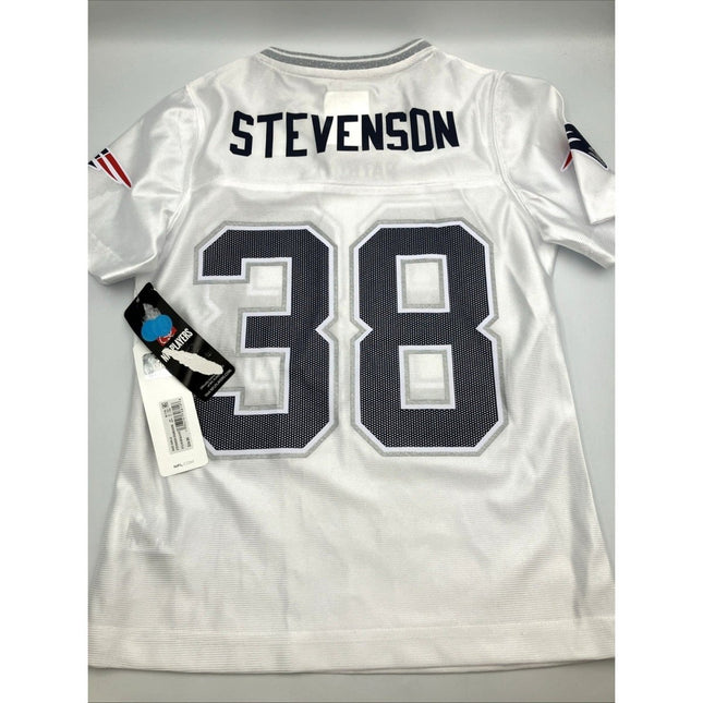 NFL Youth New England Patriots Jersey Shirt 38 Stevenson Girls Medium 7/8 NEW - Long Island Liquidation