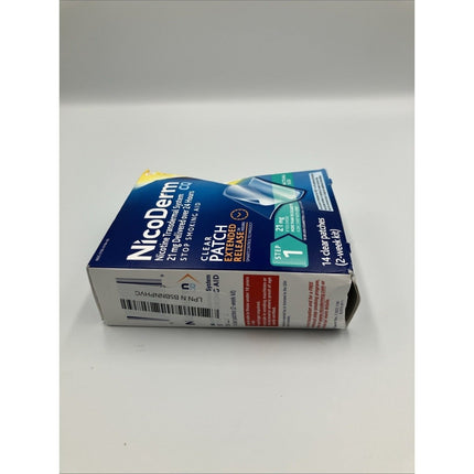 NicoDerm CQ Clear Patches 14ct 2 Week Kit Step 1 Extended Release - Long Island Liquidation