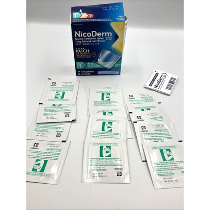 NicoDerm CQ Stop Smoking Step 1 Patches 2 Week Kit Exp 07/2026 - Long Island Liquidation