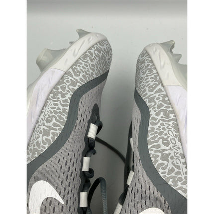 Nike Alpha Huarache Elite 4 Low Wolf Grey White Baseball Cleats Mens Size 16 - Long Island Liquidation