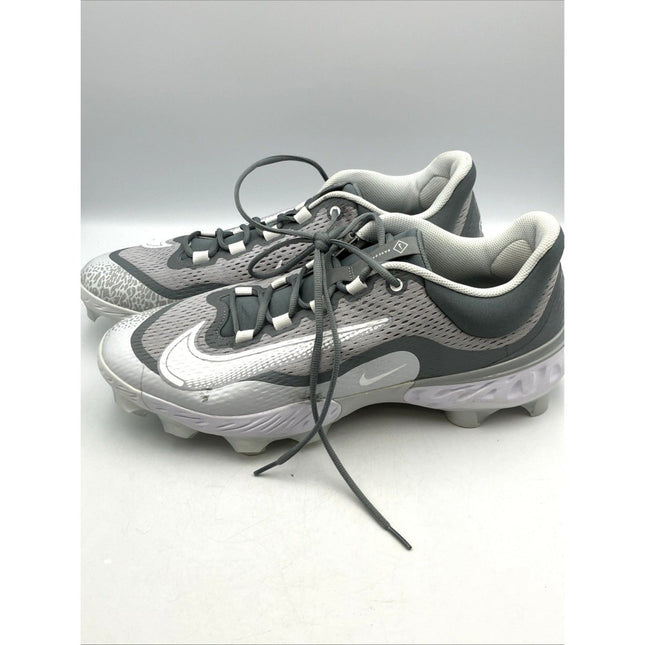 Nike Alpha Huarache Elite 4 Low Wolf Grey White Baseball Cleats Mens Size 16 - Long Island Liquidation
