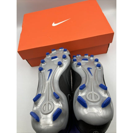 Nike DV4337 - 040 Legend 10 Academy FG/MG Soccer Cleats Black Chrome Blue US 4.5 - Long Island Liquidation