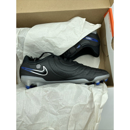 Nike DV4337 - 040 Legend 10 Academy FG/MG Soccer Cleats Black Chrome Blue US 5.5 - Long Island Liquidation