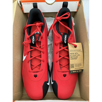 Nike FB9728 - 600 Force Trout 9 Keystone Baseball Cleat University Red White US 14 - Long Island Liquidation