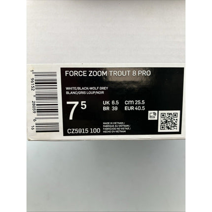 Nike Force Zoom Trout 8 PRO Men's Size 7.5 Metal Baseball Cleats CZ5915 - 100 New - Long Island Liquidation