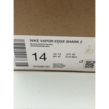 Nike Vapor Edge Shark 2 Black/White Men's Football Cleats Size 14 DH5088 001 - Long Island Liquidation