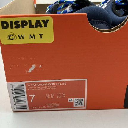 Nike Women's Hyperdiamond 4 Elite Midnight Navy CZ5917 - 400 Softball size 7 - Long Island Liquidation