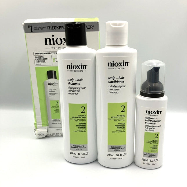 Nioxin Scalp + Hair Thickening System 2 KIT (Full Size) - Long Island Liquidation