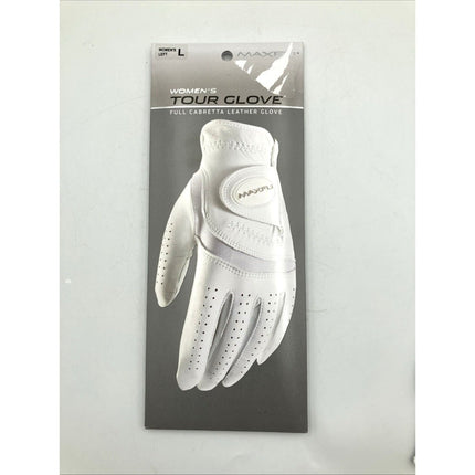 NWT Maxfli Tour Full Cabretta Leather Glove, Men’s Left, Right Hand Swing L - Long Island Liquidation