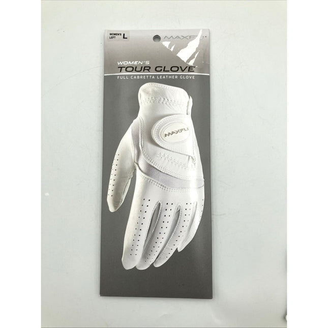 NWT Maxfli Tour Full Cabretta Leather Glove, Men’s Left, Right Hand Swing L - Long Island Liquidation