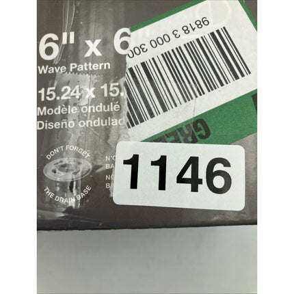 Oatey Designline 6 in. x 6 in. Stainless Steel Square Shower Drain Wave Pattern - Long Island Liquidation