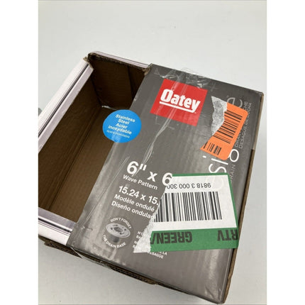 Oatey Designline 6 in. x 6 in. Stainless Steel Square Shower Drain Wave Pattern - Long Island Liquidation