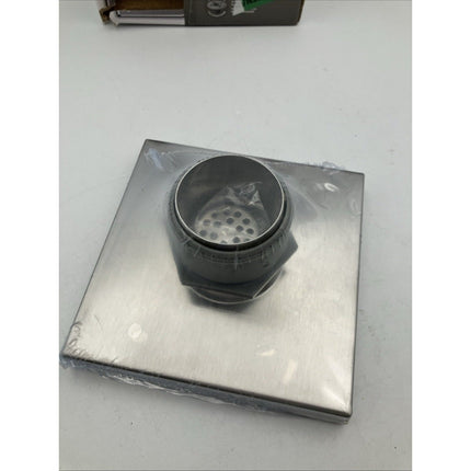 Oatey Designline 6 in. x 6 in. Stainless Steel Square Shower Drain Wave Pattern - Long Island Liquidation