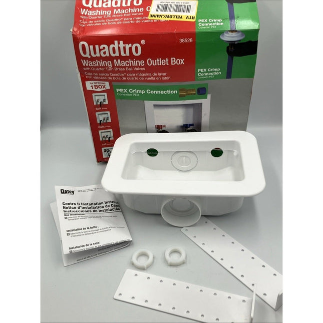 Oatey Quadtro Washing Machine Outlet Box 1/4" Turn x 2" Hub 38528 - Long Island Liquidation