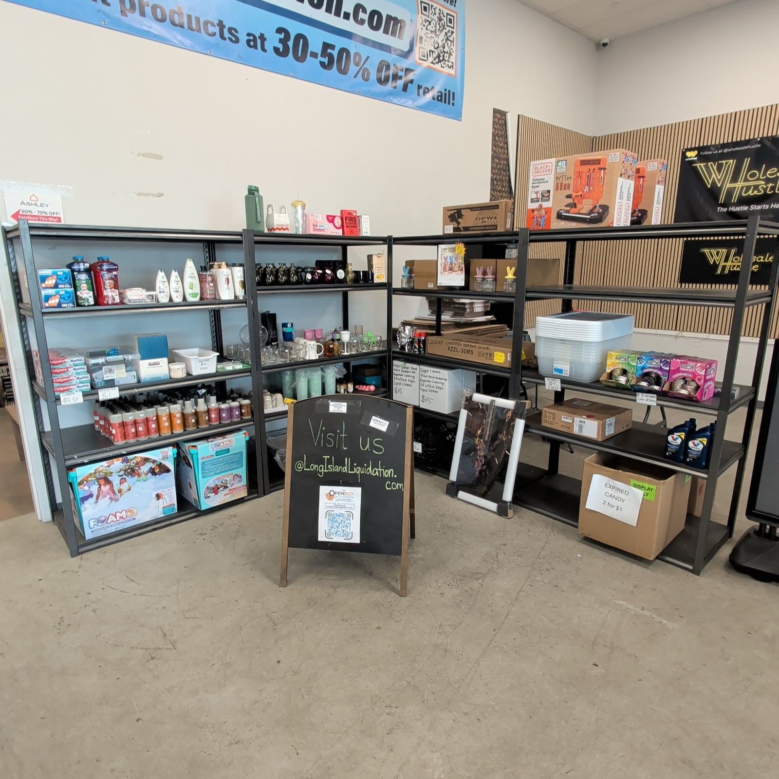 Liquidation pallets and open box deals on the Open Box store floor