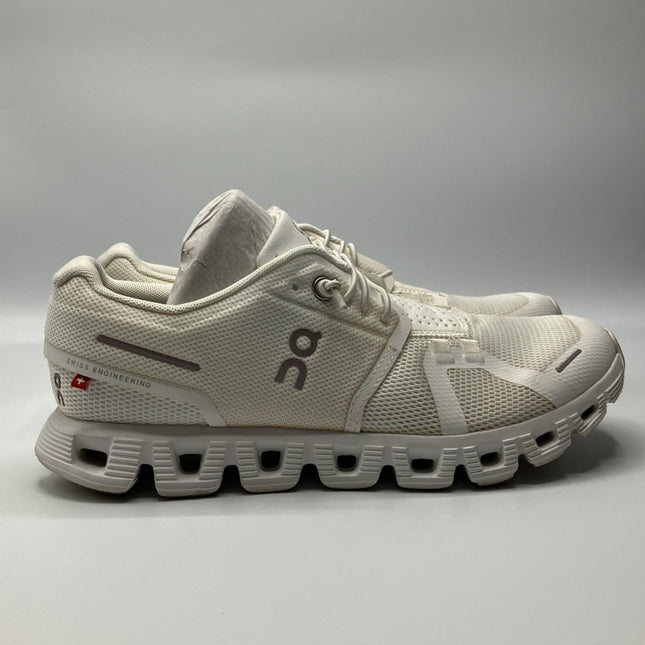 ON Women's Cloud 5 Off White Ivory Running Sneakers Shoes Size 6.5 W US - Long Island Liquidation