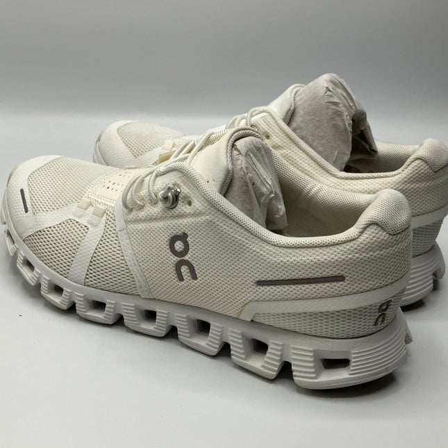 ON Women's Cloud 5 Off White Ivory Running Sneakers Shoes Size 6.5 W US - Long Island Liquidation