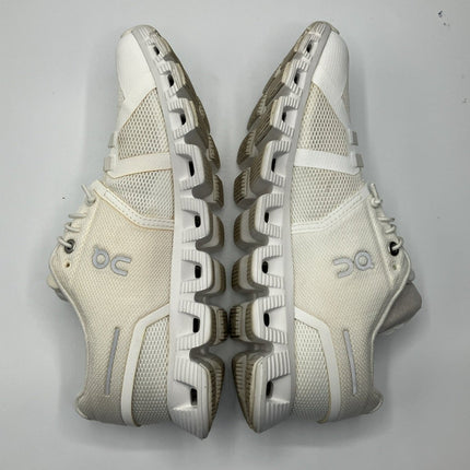 ON Women's Cloud 5 Off White Ivory Running Sneakers Shoes Size 6.5 W US - Long Island Liquidation